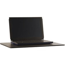 Dacasso Leather Lap Desk Pad Black - Leather, Felt - 1 Each