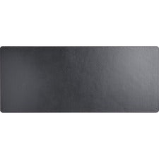 Dacasso Leather Keyboard/Mouse Desk Mat Rectangular - 30" Width - Top Grain Leather, Velveteen - Black