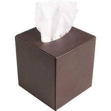 Dacasso Leatherette Tissue Box Cover Leatherette, Velveteen, Felt