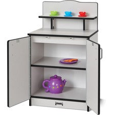 Rainbow Accents - Culinary Creations Kitchen Cupboard - Black 1 Each - Black, Gray, Chrome - Wood