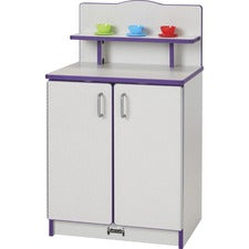 Rainbow Accents - Culinary Creations Kitchen Cupboard - Purple 1 Each - Purple, Gray, Chrome - Wood