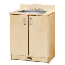Rainbow Accents - Culinary Creations Play Kitchen Sink 1 Each - Woodgrain, Chrome - Wood