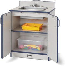 Rainbow Accents - Culinary Creations Kitchen Sink - Navy 1 Each - Navy, Gray, Chrome - Wood