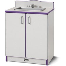 Rainbow Accents - Culinary Creations Kitchen Sink - Purple 1 Each - Purple, Gray, Chrome - Wood
