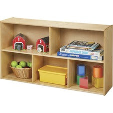young Time 3-Shelf Storage Unit 5 Compartment(s) - 2 Shelf(ves) - 26.50" Height x 48" Width x 12" Depth - Rounded Corner, Eco-friendly, UV Resistant, Durable, Easy to Clean, Moisture Resistant - Baltic - Hardboard, Laminate - 1 Each