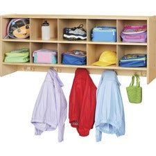young Time 10-Section Wall Locker 10 Compartment(s) - 20" Height x 48" Width x 12" Depth - Rounded Corner, Eco-friendly, UV Resistant, Durable, Easy to Clean, Moisture Resistant - Baltic - Hardboard, Laminate - 1 Each