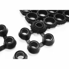 Floortex Doortex&reg; Octomat Connectors for Doortex All-Weather Octomats - Pack of 10 x 4" Width x 2" Depth - Black - Plastic - 10 Each