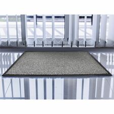 Floortex Doortex&reg; Advantagemat Gray Door Mat - 36" x 60" 60" Length x 36" Width x 0.250" Depth - Rectangular - Polypropylene, Vinyl - Gray - 1 Each - TAA Compliant