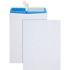 Quality Park 9 x 12 Treated, Security Tinted Catalog Envelopes with Redi-Strip&reg; Closure Catalog - 9" Width x 12" Length - 28 lb - Flap - White - 100 / Box