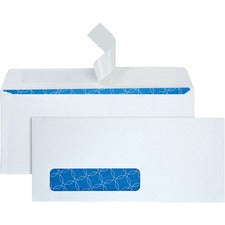 Quality Park No. 10 Single Window Security Tint Treated Business Envelopes Business - #10 - 4 1/8" Width x 9 1/2" Length - 24 lb - Flap - White - 500 / Box