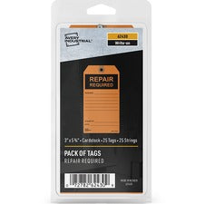 Avery&reg; Preprinted REPAIR REQUIRED Repair Tags 5.75" Length x 3" Width - Card Stock - Orange - 25 / Pack