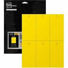 Avery&reg; UltraDuty Plastic Tags, 5.5" x 2.83" , Yellow (62402) 2.92" Length x 5.50" Width - Plastic, Polyester - Yellow - 60 / Pack