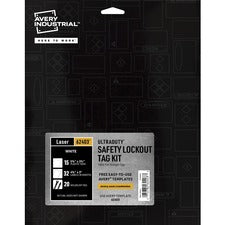 Avery&reg; UltraDuty 100-lb Pull Strength Tag Kit 3.25" Length x 5.75" Width - Plastic, Vinyl, Nylon - White - 15 / Pack