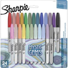 Sharpie Mystic Gems Permanent Markers Fine Marker Point - Multi Ink - 24 / Pack