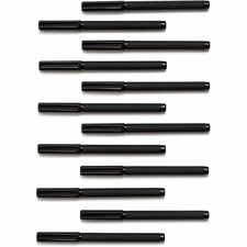 U Brands Catalina Soft Touch Porous Pens 0.7 mm Pen Point - Matte Midnight Black Barrel - 12 / Pack