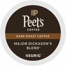 Peet's Coffee&reg; K-Cup Major Dickason's Blend Coffee Compatible with Keurig Brewer - Dark - K-Cup - Major Dickason's - 22 / Box