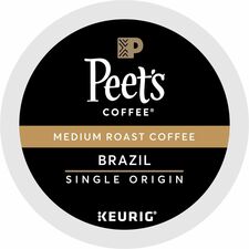 Peet's Coffee&reg; K-Cup Brazil Coffee Compatible with Keurig Brewer - Medium - K-Cup - Brazilian - 22 / Box