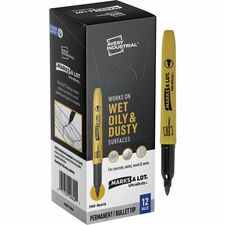 Avery&reg; Marks A Lot Ultra Duty Marks-A-Lot Permanent Markers 1 mm Bullet Marker Point - Black Ink - 12 / Pack