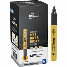 Avery&reg; Marks A Lot Ultra Duty Marks-A-Lot Permanent Markers 0.5 mm Chisel Marker Point - Black Ink - 12 / Pack