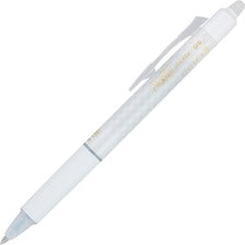 FriXion Clicker Erasable Gel Pen 0.5 mm Extra Fine Pen Point - Refillable - Retractable - Erasable - Black Ink - Gel-based - White Barrel - 1 Dozen