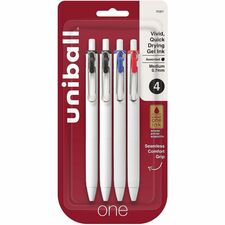 uniball&#8482; ONE Gel Pen 0.7 mm Medium Pen Point - Multi Ink - Gel-based - 4 / Pack