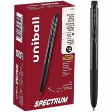 uniball&#8482; Spectrum Gel Pen 0.7 mm Medium Pen Point - Black Ink - Gel-based - 1 Dozen