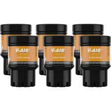 Vectair Systems V-Air MVP Dispenser Fragrance Refill Spray - 6000 ftÂ³ - Citrus Mango - 60 Day - Odor Neutralizer - 6 / Carton