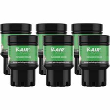 Vectair Systems V-Air MVP Dispenser Fragrance Refill Spray - 6000 ftÂ³ - Cucumber Melon - 60 Day - Odor Neutralizer - 6 / Carton