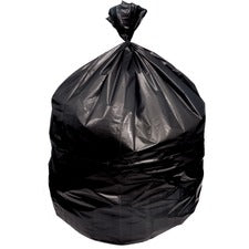 Heritage Trash Bag 60 gal Capacity - 58" Length x 38" Width x 0.90 mil (23 Micron) Thickness - Low Density - Black - Linear Low-Density Polyethylene (LLDPE) - Garbage Can - 100 / Carton