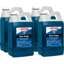 Betco Clear Image FastDraw 5 Glass Cleaner Concentrate - 67.6 fl oz (2.1 quart) - Rain Fresh Scent - Non-streaking, Fog-free, Non-flammable - Blue - 4 / Carton