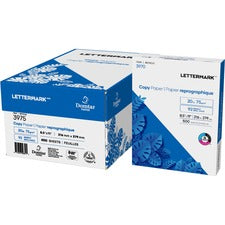Lettermark Copy Paper - White 20 lb Basis Weight - Sustainable Forestry Initiative (SFI) - ColorLok Technology, Fast-drying, Jam-free, Acid-free, Non-yellowing - White - 500 Sheets per Ream - 8 / Carton