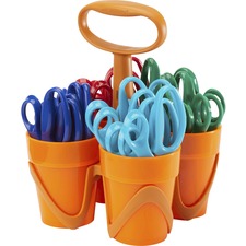 Fiskars 5" Pointed-tip Kids Scissors 5" Overall Length Safety Edge Blade - Pointed Tip - Red, Blue, Turquoise, Green - 1 Each