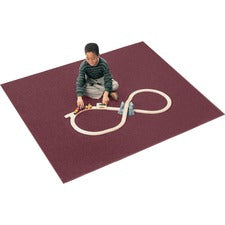 Carpets for Kids&reg; Solid Color Mt. St. Helens Carpet Rug Floor Rug - 90" Length x 12 ft Width - Rectangle - Cranberry - Nylon, Yarn