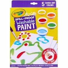 Crayola Spill Proof Washable Paint Set 5 Color(s) - Washable - 1 Kit