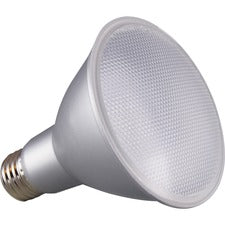Satco 12W PAR 30/LN/FL 3000K LED Bulb 12.50 W - 75 W Incandescent Equivalent Wattage - 120 V AC - 1000 lm - Parabolic Reflector - PAR30LN Size - Clear - Warm White Light Color - E26 Base - 25000 Hour - 3000&deg;K Color Temperature - 90 CRI - 40&deg; Beam