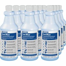 Midlab True Blue Clinging Bowl Cleaner Ready-To-Use - 32 fl oz (1 quart) - Mint Scent - Scrub-free, Fume-free - Dark Blue - 12 / Carton