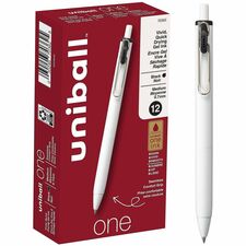 uniball&#8482; ONE Gel Pen 0.7 mm Medium Pen Point - Black Ink - Gel-based - 1 Dozen