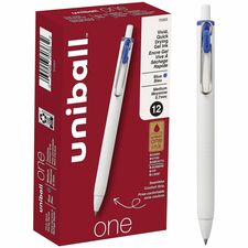 uniball&#8482; ONE Gel Pen 0.7 mm Medium Pen Point - Blue Ink - Gel-based - 1 Dozen
