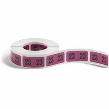 Smead ETYJ Color-Coded Year Labels 23 - 3/4" Height x 1 1/2" Width - Rectangle - Purple - Laminated - 500 / Roll - 500 / Roll
