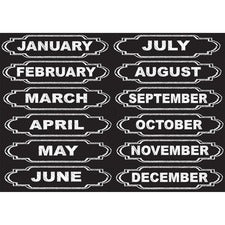 Ashley Magnetic Chalkboard Days of the Week 12 - Die-cut, Write on/Wipe off - 1 Each - Multicolor