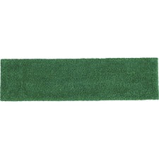 Rubbermaid Commercial Adaptable Flat Mop Microfiber Pad 19.5" Length x 5.5" Depth - MicroFiber - Green - 12 / Carton