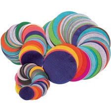 Spectra Deluxe Bleeding Circles Paint - 2250 Piece(s) x 4" Diameter - Cerise, National Blue, Chinese Red, Spring Green, Dark Pink, Scarlet, Magenta, Sky Blue, Canary, Orchid, Azure Blue, ... - Tissue, Paper - 1 Bag