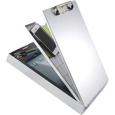 Saunders Cruiser-Mate II Storage Clipboard 8 19/64" x 11 45/64" Sheet Size - Aluminum - Gray - 1 Each