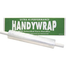 WP HandyWrap Stretch Film 20" Width x 1000 ft Length - Disposable, Handle - Clear - 4 / Carton