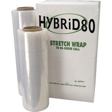 WP HYBRiD80 Pallet-tite Handwrap 18" Width x 1500 ft Length x 0.5 mil Thickness - Clear - 4 / Carton