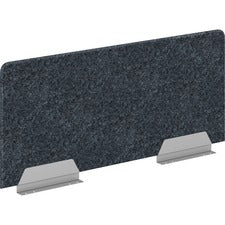 HON HUVDSAO2048 Privacy Screen 46" Width x 20" Height - Silver Frame - Polyethylene Terephthalate (PET) - Dark Gray - 1 Each