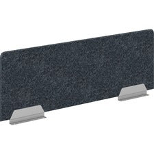 HON HUVDSAO2060 Privacy Screen 58" Width x 20" Height - Silver Frame - Polyethylene Terephthalate (PET) - Dark Gray - 1 Each