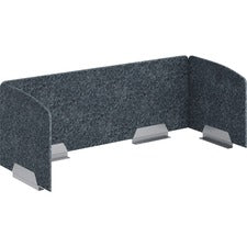 HON HUVAUS602420 Privacy Screen 58" Width x 20" Height x 23.3" Depth - Silver Frame - Polyethylene Terephthalate (PET) - Dark Gray - 1 Each