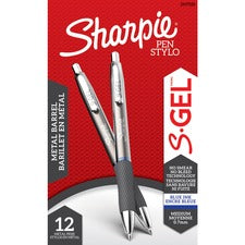 Sharpie S-Gel Pen 0.7 mm Pen Point - Blue Ink - Black Barrel - 1 Dozen