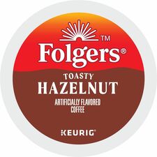 Folgers&reg; K-Cup Toasty Hazelnut Coffee Compatible with Keurig Brewer - Medium - K-Cup - Hazelnut Cream - 24 / Box